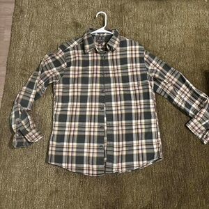 Eddie Bauer Men’s Medium Green Flannel Shirt